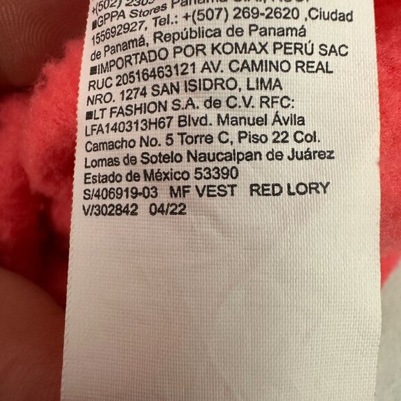 Gap Womens Red Fleece Vest Size L Full-Zip Sleeveless Jacket With Pockets - Picture 5 of 5